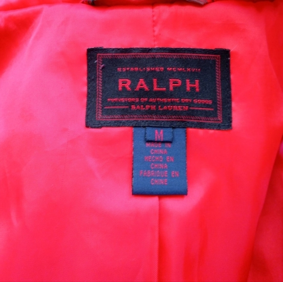 Ralph Lauren Red Plaid Puffer Jacket - Picture 6 of 7